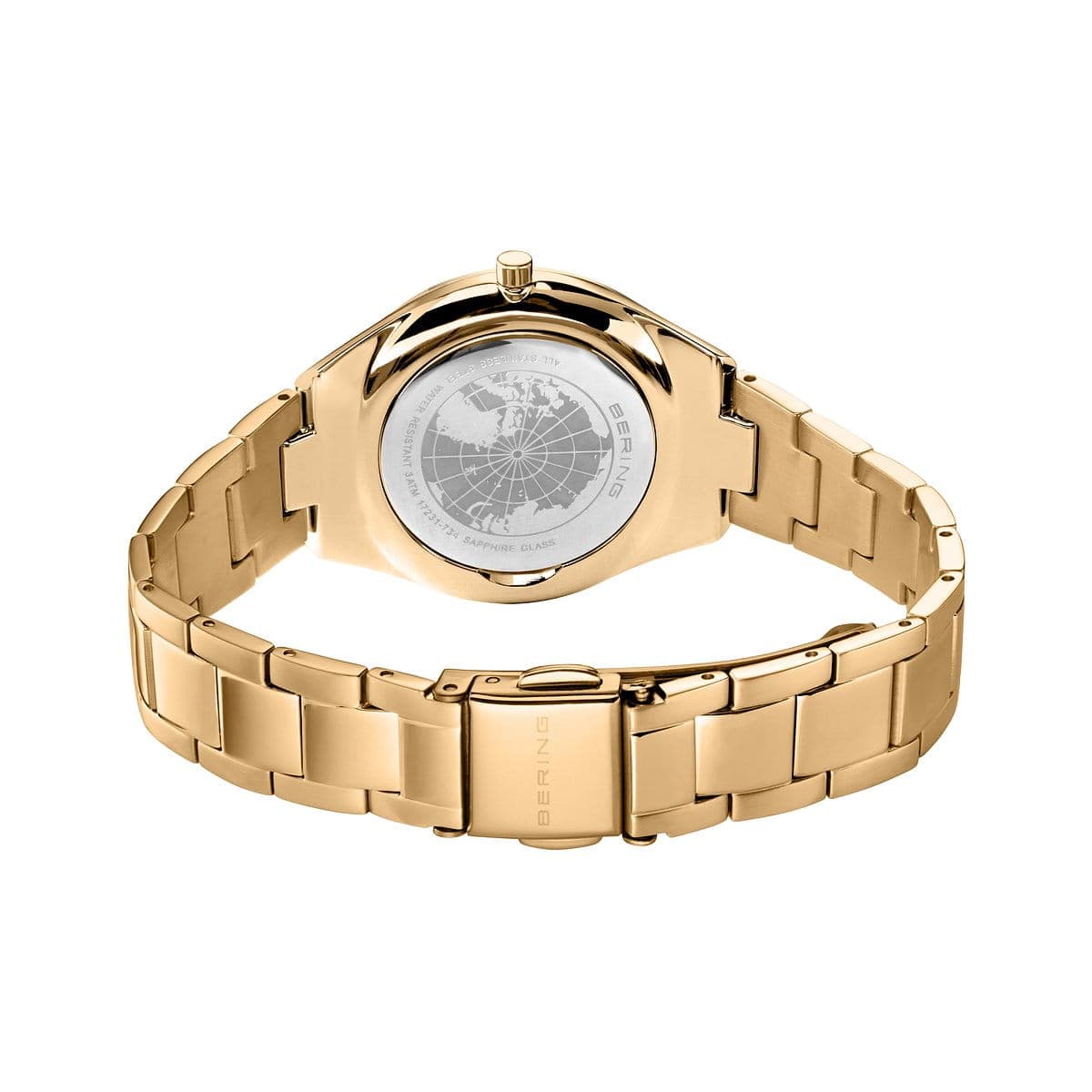 BERING Ultra Slim Polished/Brushed Gold 31mm White Dial Women's Watch 17231-734
