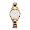 BERING Ultra Slim Polished/Brushed Gold 31mm White Dial Women's Watch 17231-734