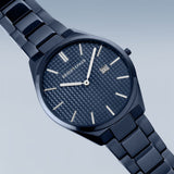 BERING Ultra Slim Polished/Brushed Blue 40mm Blue Sunray Dial Men's Watch 17240-797