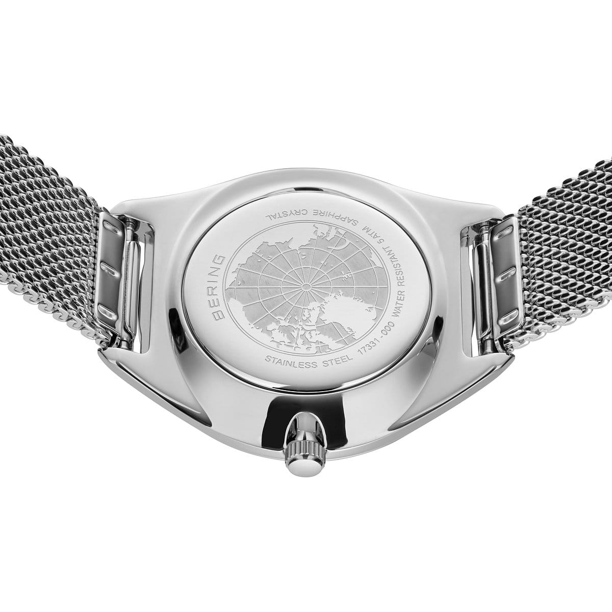BERING Solar Polished Silver 35mm Silver Sunray Dial Women's Watch 17331-000
