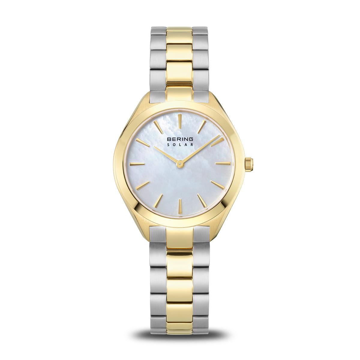 BERING Solar Polished Silver 31mm Mother of Pearl Dial Women's Watch 17331-710