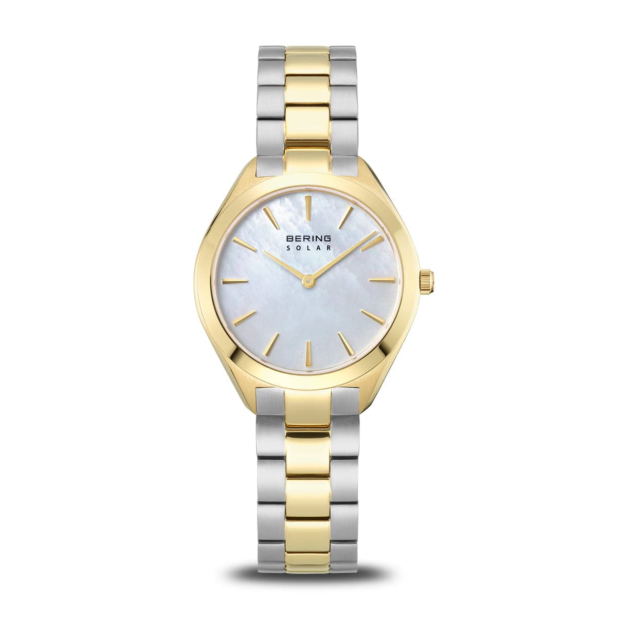 BERING Solar Polished Silver 31mm Mother of Pearl Dial Women's Watch 17331-710
