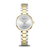 BERING Classic Polished Gold 30mm Silver Diamond Dial Women's Watch 17529-710
