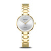 BERING Classic Polished Gold 30mm Silver Sunray Dial Women's Watch 17529-730