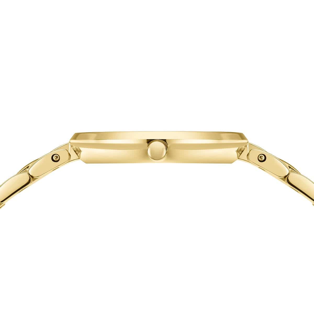 BERING Classic Polished Gold 30mm Silver Sunray Dial Women's Watch 17529-730