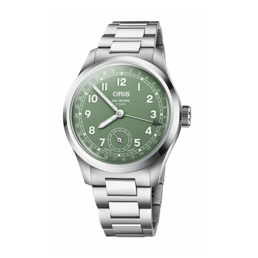 Oris Big Crown Pointer Date Calibre 403 40mm Green Dial Men's Watch 01 403 7799 4067-07 8 20 06