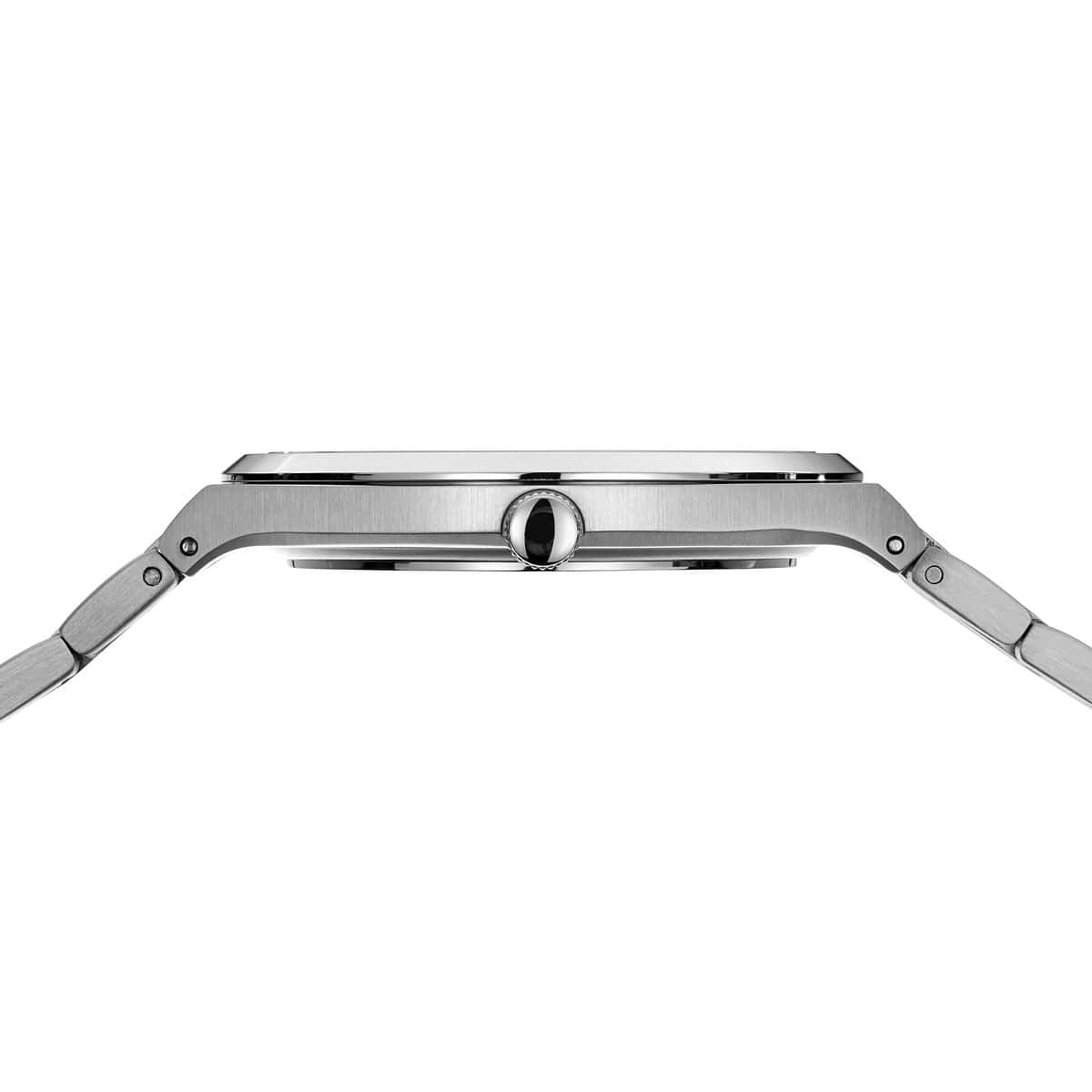 BERING Classic Polished Silver 39mm Black Sunray Dial Men's Watch 17639-702