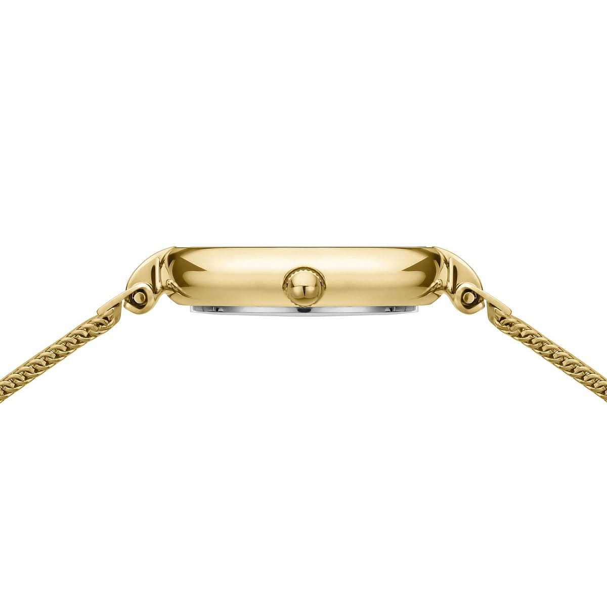 BERING Classic Polished Gold 24mm Black Diamond Dial Women's Watch 17724-332