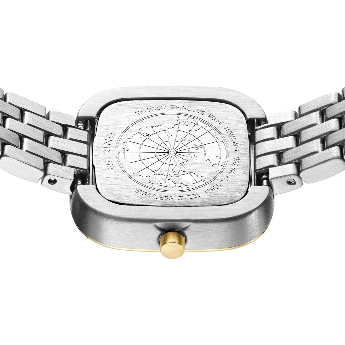 BERING Classic Brushed Silver/Gold 26mm Silver Dial Women's Watch 17926-714