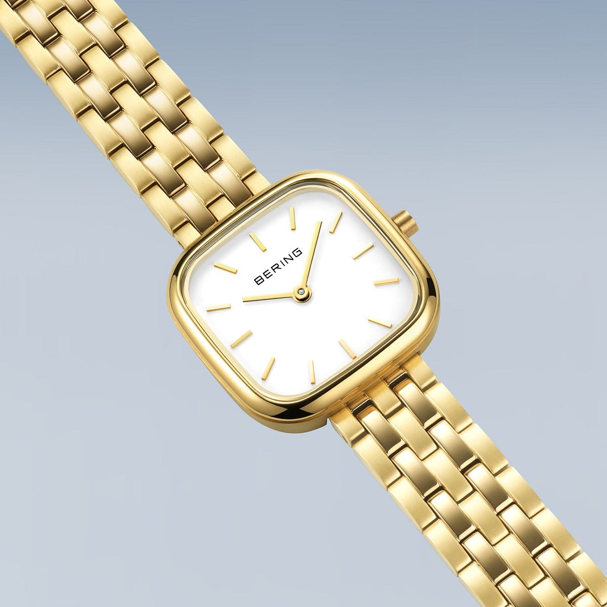 BERING Classic Polished Gold 26mm White Dial Women's Watch 17926-734