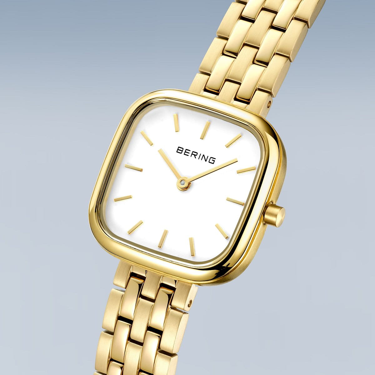 BERING Classic Polished Gold 26mm White Dial Women's Watch 17926-734