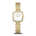 BERING Classic Polished Gold 26mm White Dial Women's Watch 17926-734