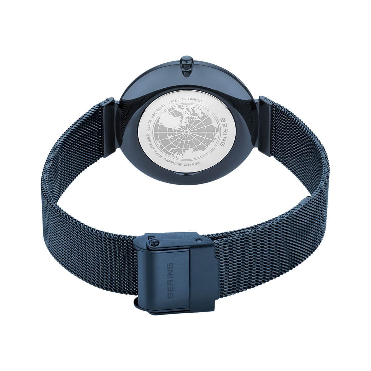 BERING Classic Polished Blue 32mm Blue Mother of Pearl Dial Women's Watch 18132-399