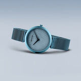 BERING Charity Polished Blue 32mm Blue Sunray Dial Women's Watch 18132-Charity2