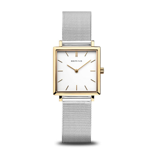 BERING Classic Polished Gold 26mm White Dial Women's Watch 18226-010