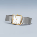 BERING Classic Polished Gold 26mm White Dial Women's Watch 18226-010