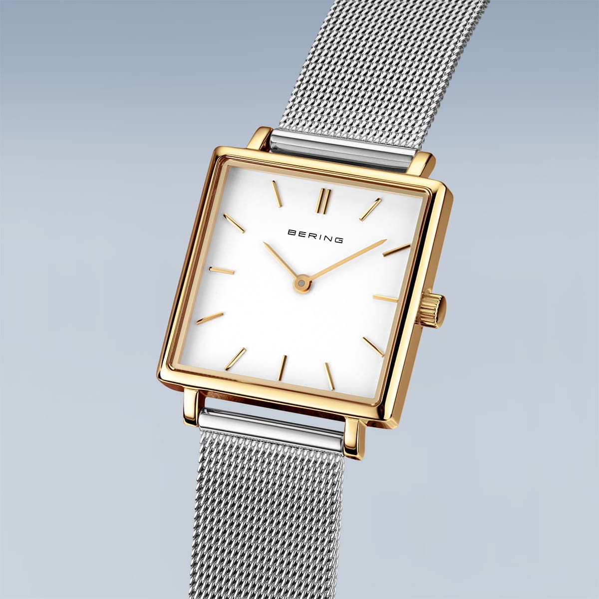BERING Classic Polished Gold 26mm White Dial Women's Watch 18226-010