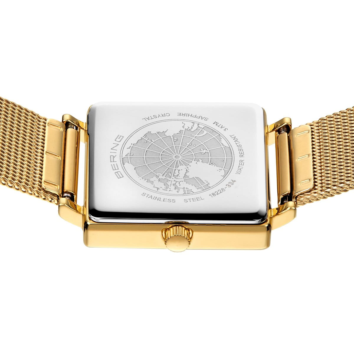 BERING Classic Polished Gold 26mm White Dial Women's Watch 18226-334
