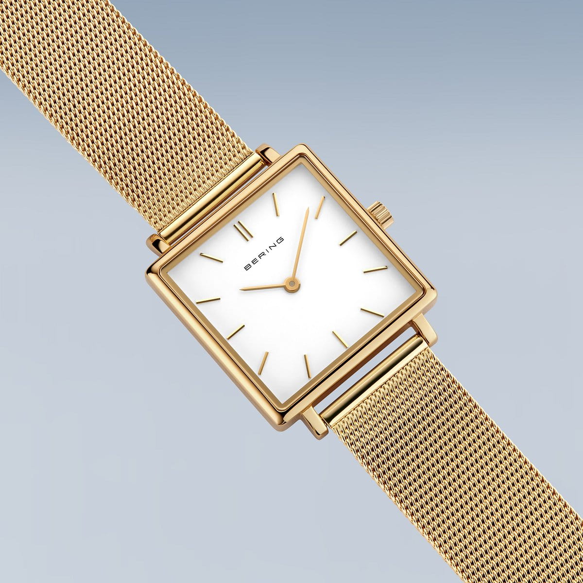 BERING Classic Polished Gold 26mm White Dial Women's Watch 18226-334