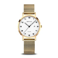 BERING Titanium Polished/Brushed Gold 34mm White Dial Women's Watch 18634-334