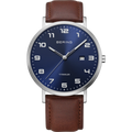 BERING Maxi Titanium Date Numerical Watch Blue Brown 40mm Blue Dial Men's Watch 18640-505