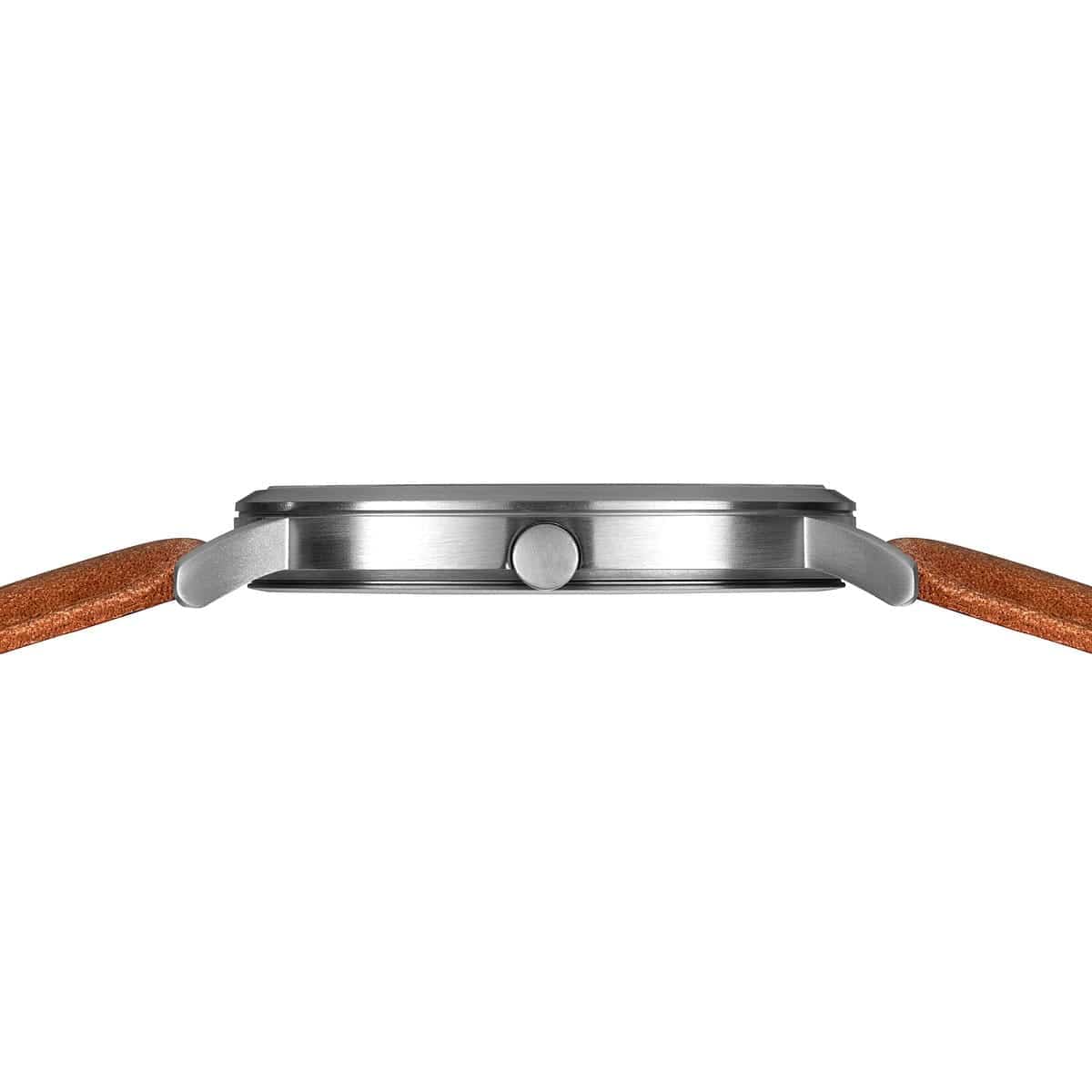 BERING Titanium Brushed Silver 40mm Blue Sunray Dial Men's Watch 18640-567