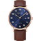 BERING Maxi Titanium Date Numerical Watch Blue Rose Gold 40mm Blue Dial Men's Watch 18640-569