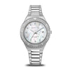 BERING Classic Polished/Brushed Silver 36mm White Mother of Pearl Dial Women's Watch 18936-704-C