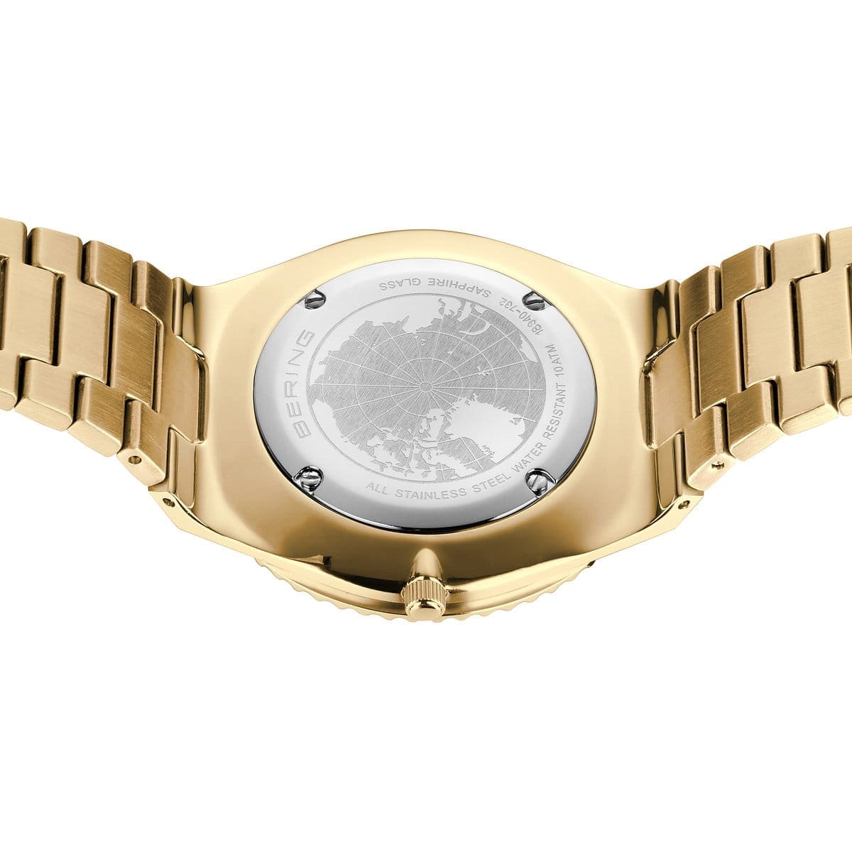 BERING Classic Arctic Sailing Polished/Brushed Gold 43mm Black Sunray Dial Men's Watch 18940-732