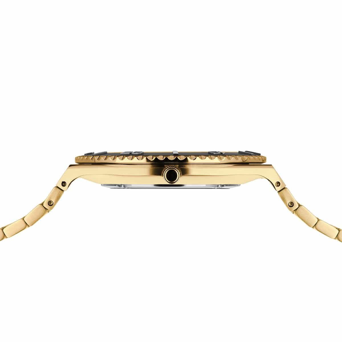 BERING Classic Arctic Sailing Polished/Brushed Gold 43mm Black Sunray Dial Men's Watch 18940-732