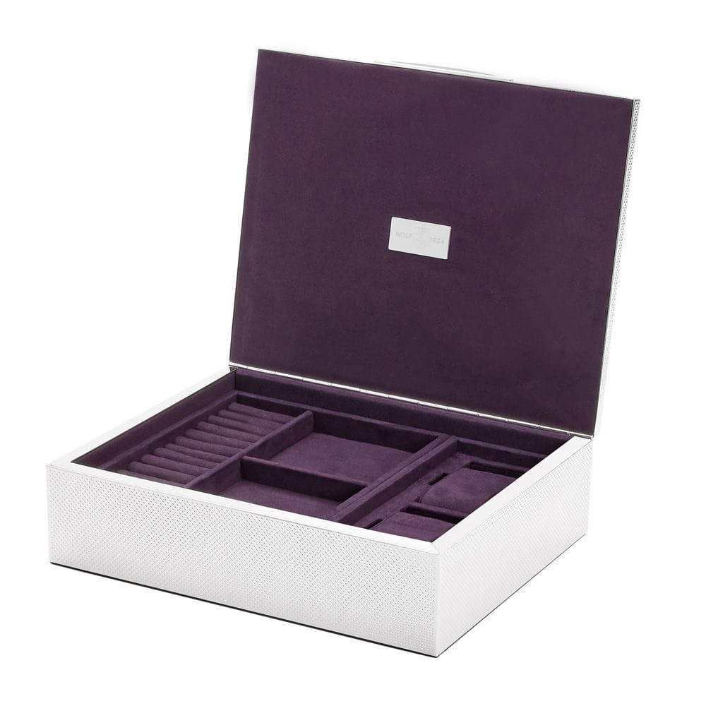 WOLF Silver Medium Watch Jewellery and Legacy Box 190001