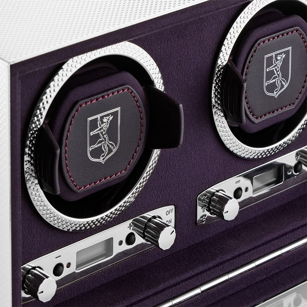WOLF Silver Double Watch Winder 190004