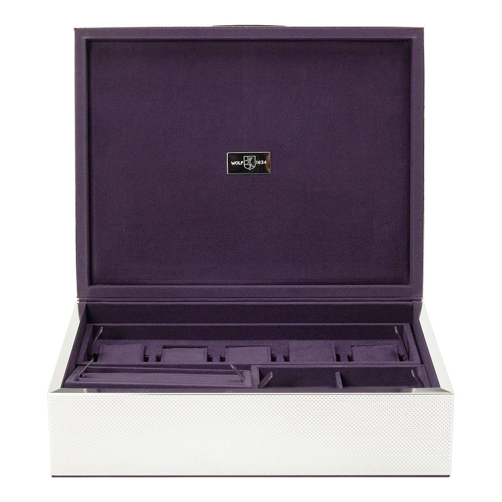 WOLF Silver Large Watch Jewellery and Legacy Box 190005