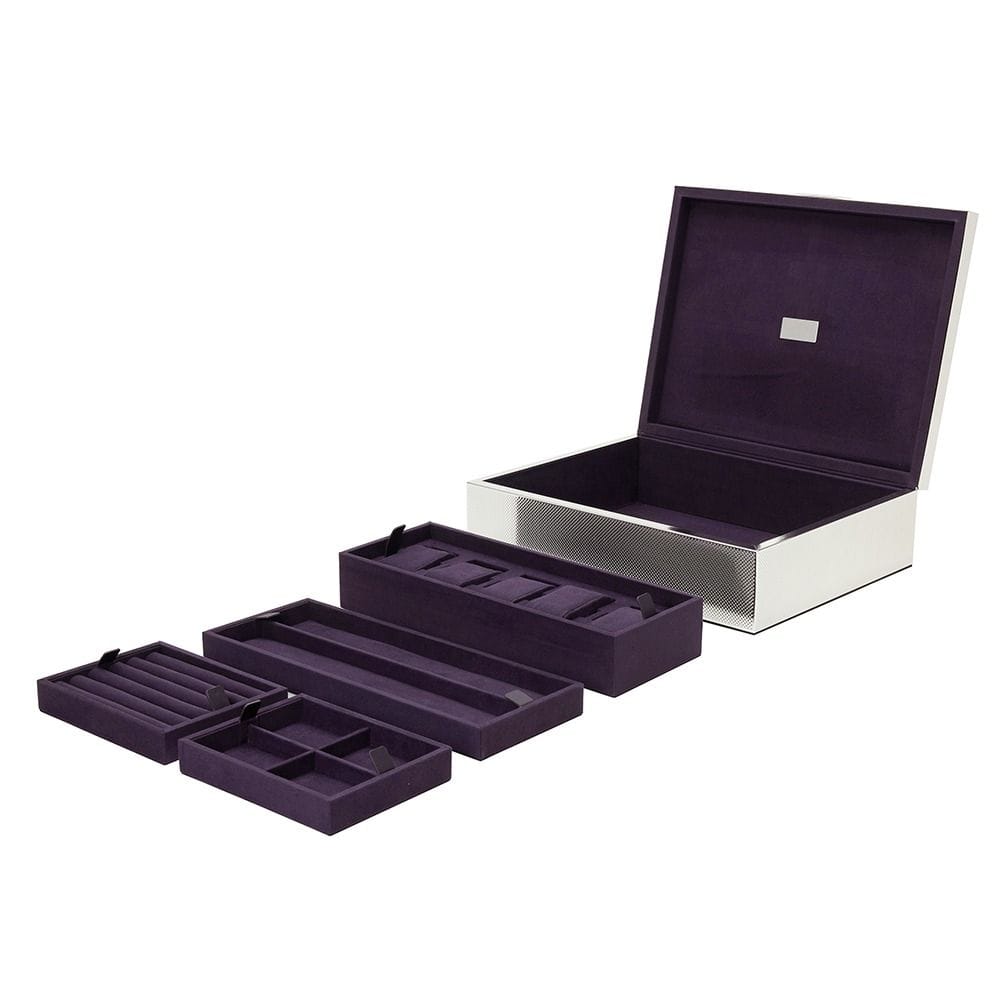 WOLF Silver Large Watch Jewellery and Legacy Box 190005