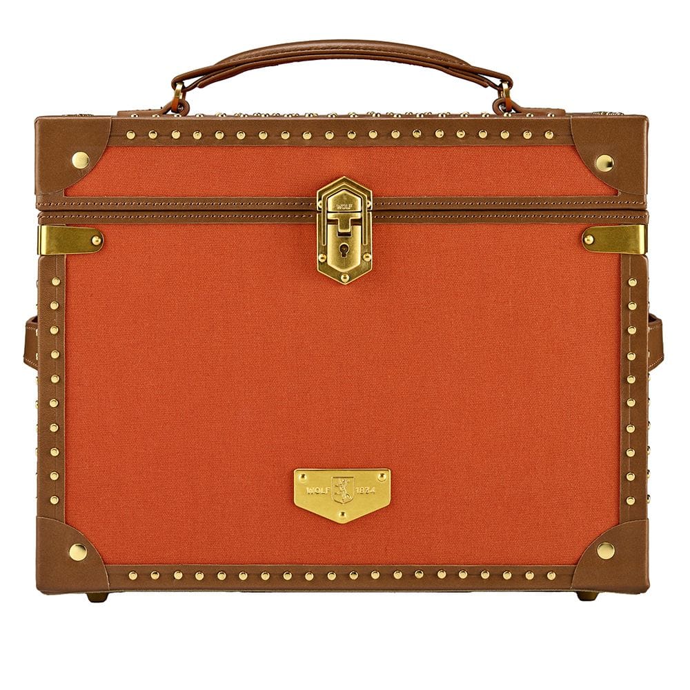 WOLF Ida Trunk Jewellery Box Orange 190039