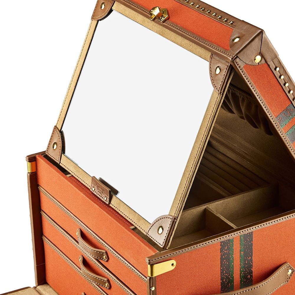 WOLF Ida Trunk Jewellery Box Orange 190039