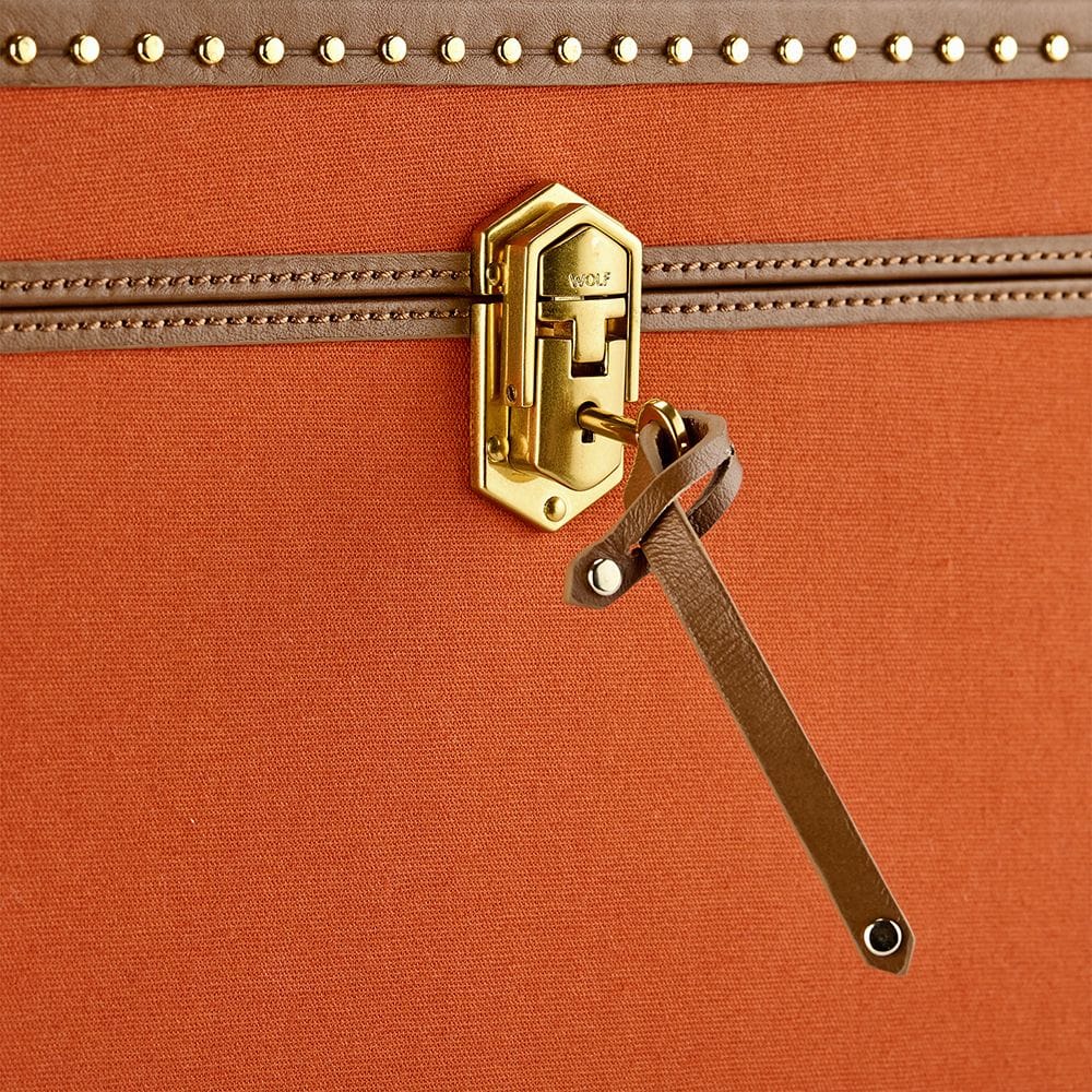 WOLF Ida Trunk Jewellery Box Orange 190039