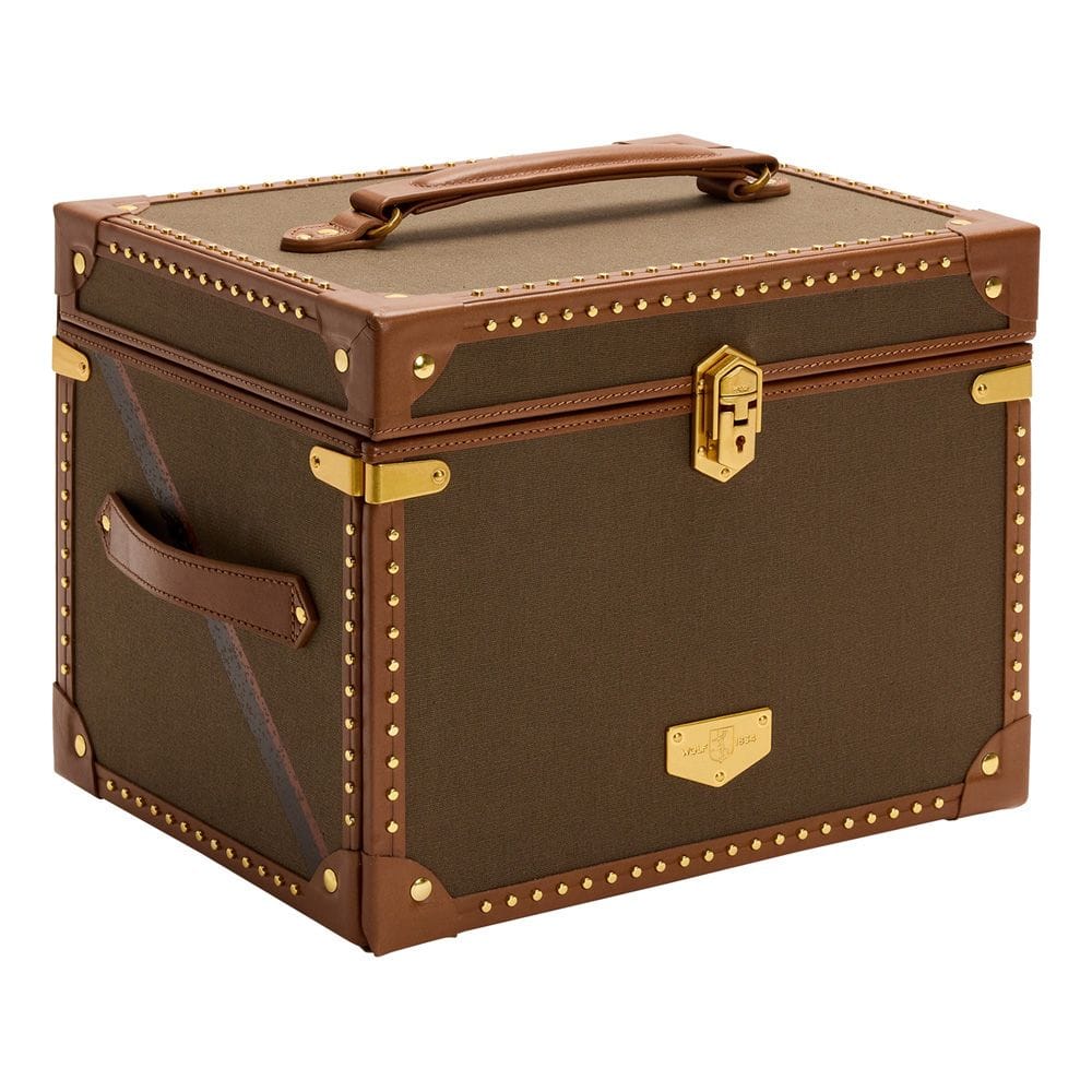 WOLF Ida Trunk Jewellery Box Khaki 190041