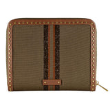 WOLF Ida Travel Zip Jewellery Portfolio Khaki 190043