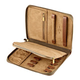WOLF Ida Travel Zip Jewellery Portfolio Khaki 190043