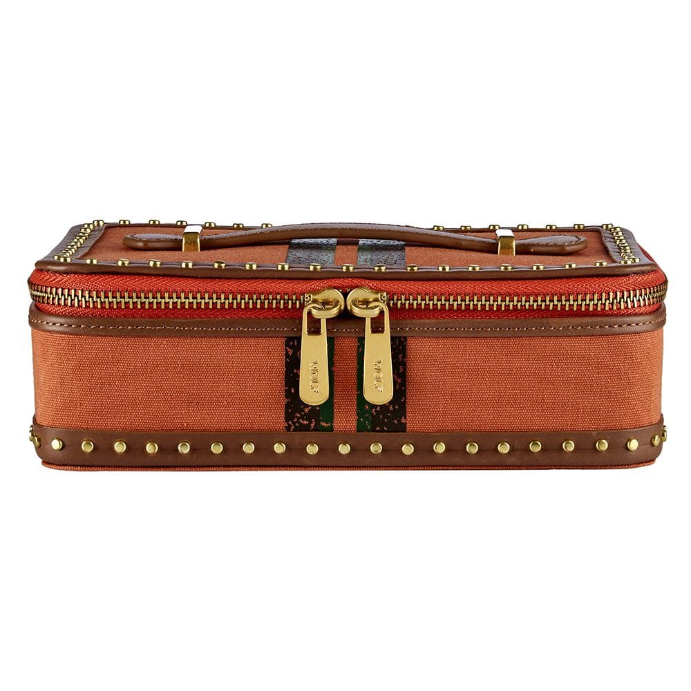 WOLF Ida Travel Zip Jewellery Case Orange 190045