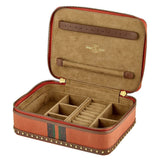 WOLF Ida Travel Zip Jewellery Case Orange 190045
