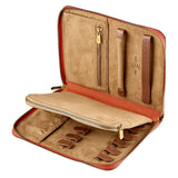 WOLF Ida Travel Zip Jewellery Portfolio Orange 190046