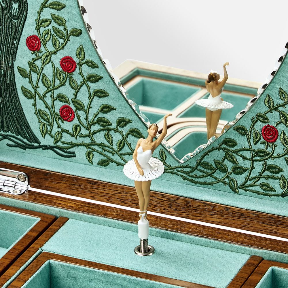 WOLF Ballet Musical Jewellery Box – Sleeping Beauty Walnut Wood 190116