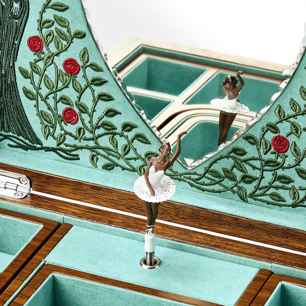 WOLF Ballet Musical Jewellery Box – Sleeping Beauty Walnut Wood 190116
