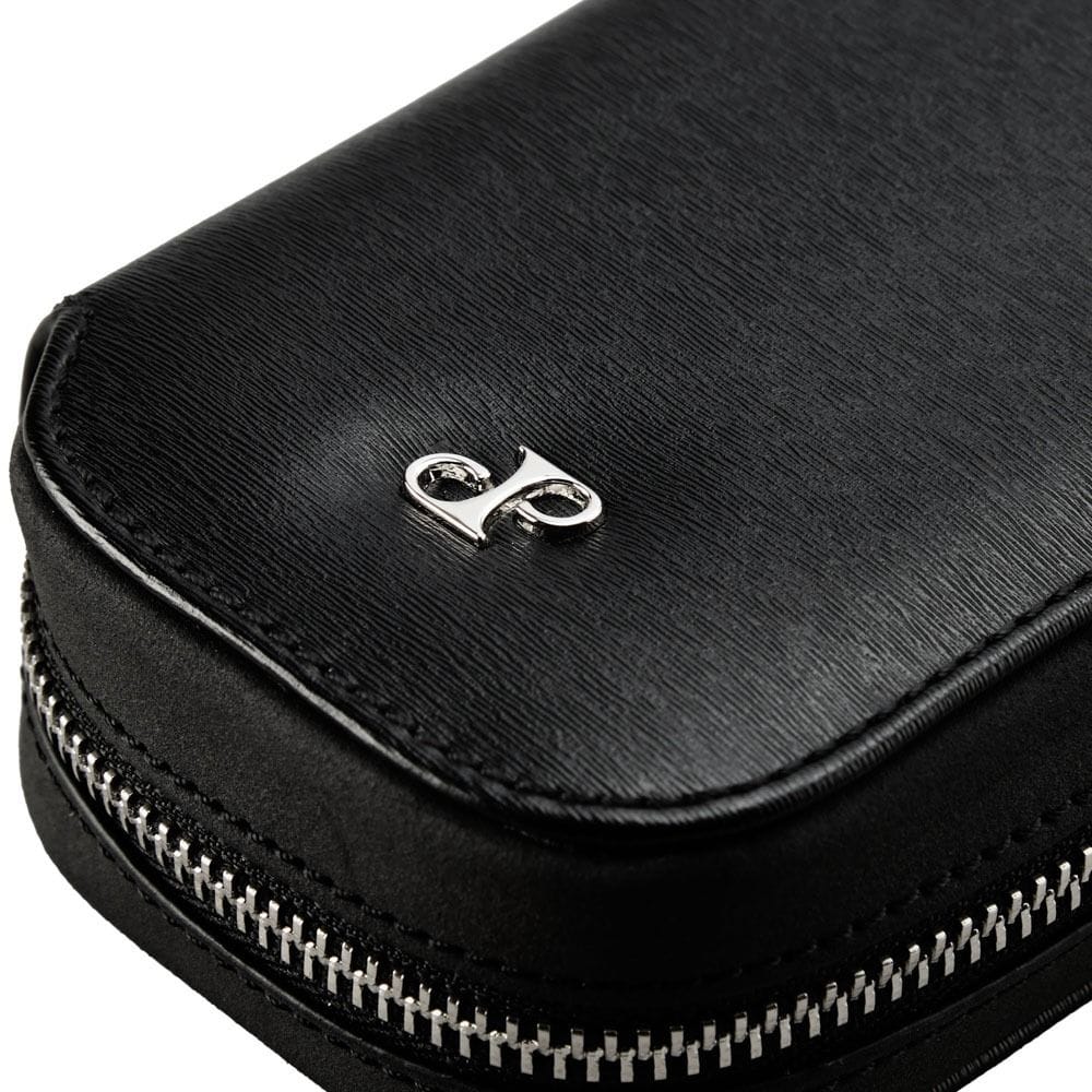 WOLF Philipp 2 Piece Watch Zip Case Black 190205