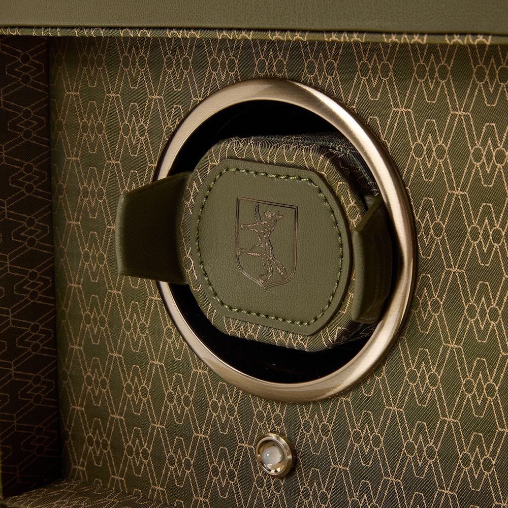 WOLF Earth Double Watch Winder Olive 190441