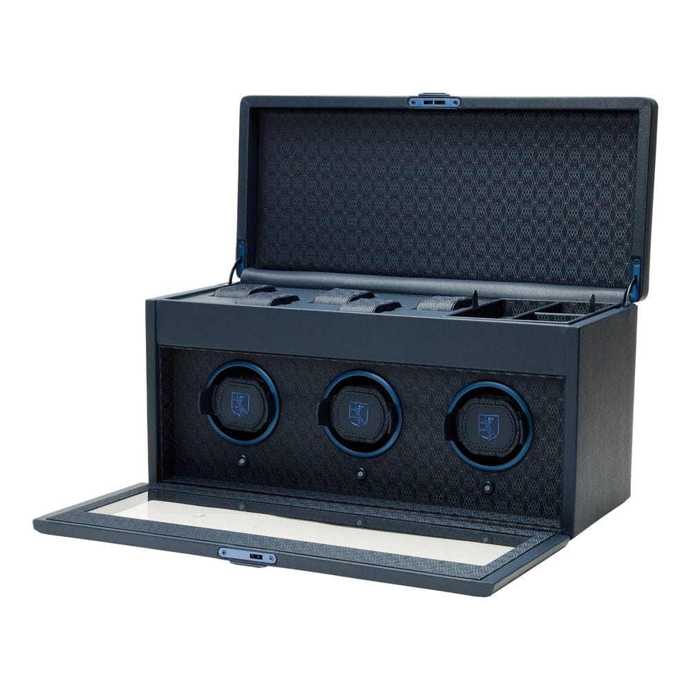 WOLF Earth Triple Watch Winder Midnight Blue 190517