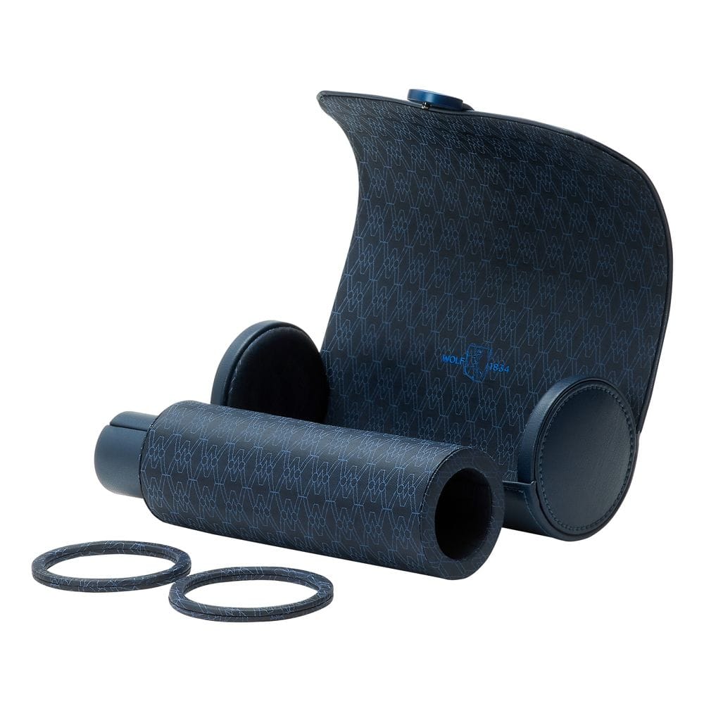 WOLF Earth Triple Watch Roll Midnight Blue 190617