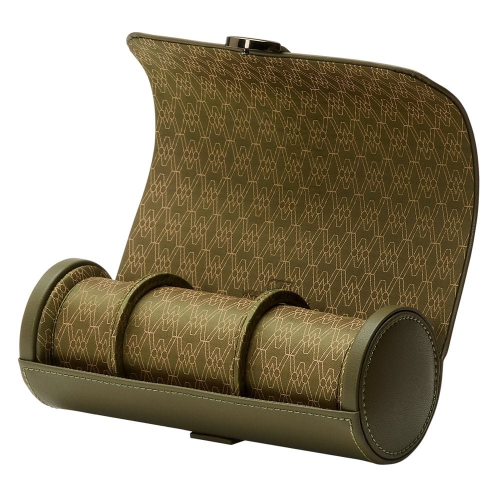WOLF Earth Triple Watch Roll Olive 190641